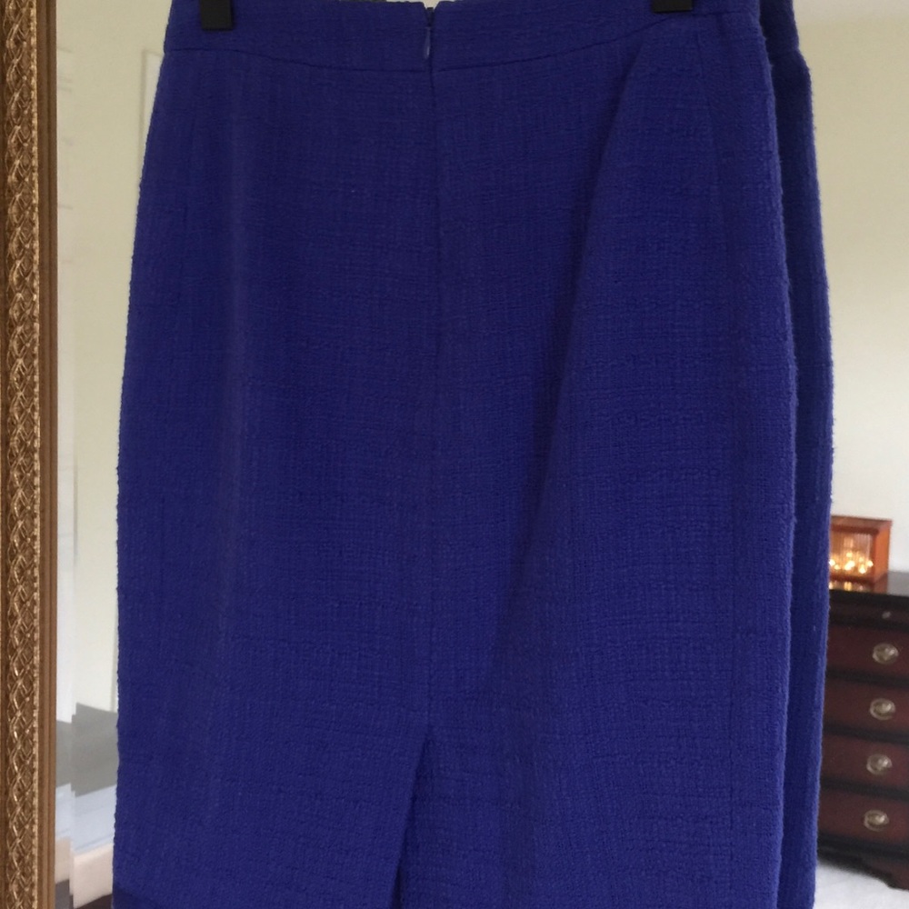 JCrew Textured Tweed Pencil Skirt with Fringes - Picture 10 of 15